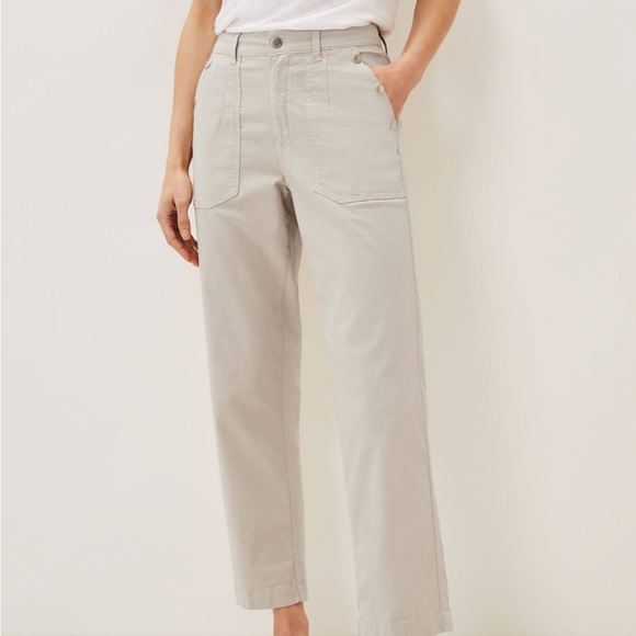 Ralph Lauren Pants - RALPH LAUREN cotton beige pants cream cropped tan